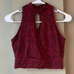 Charlotte Russe: Burgundy Crop Top